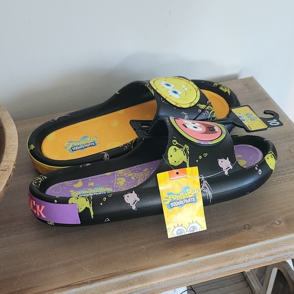 🩴 SpongeBob SquarePants Slide Sandals – Men's Size 10 NWT Fun Patrick Star NEW - Picture 5 of 16